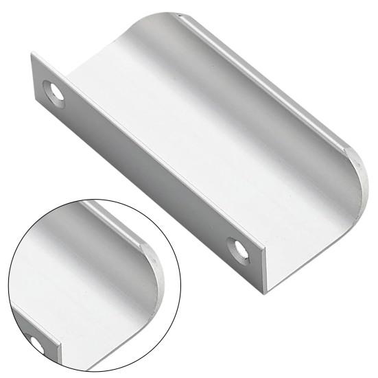 Ручка шкафа для пальцев Нержавеющая полированная поверхность Закругленный край Ручка шкафа для пальцев Скрытая ручка