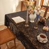 Lace Rectangular Dining Table Cloth Tea Table Towels Dustproof Cloth for Household Desks Used for Wedding Birthday Party Decorat Taplak Meja Cutwork