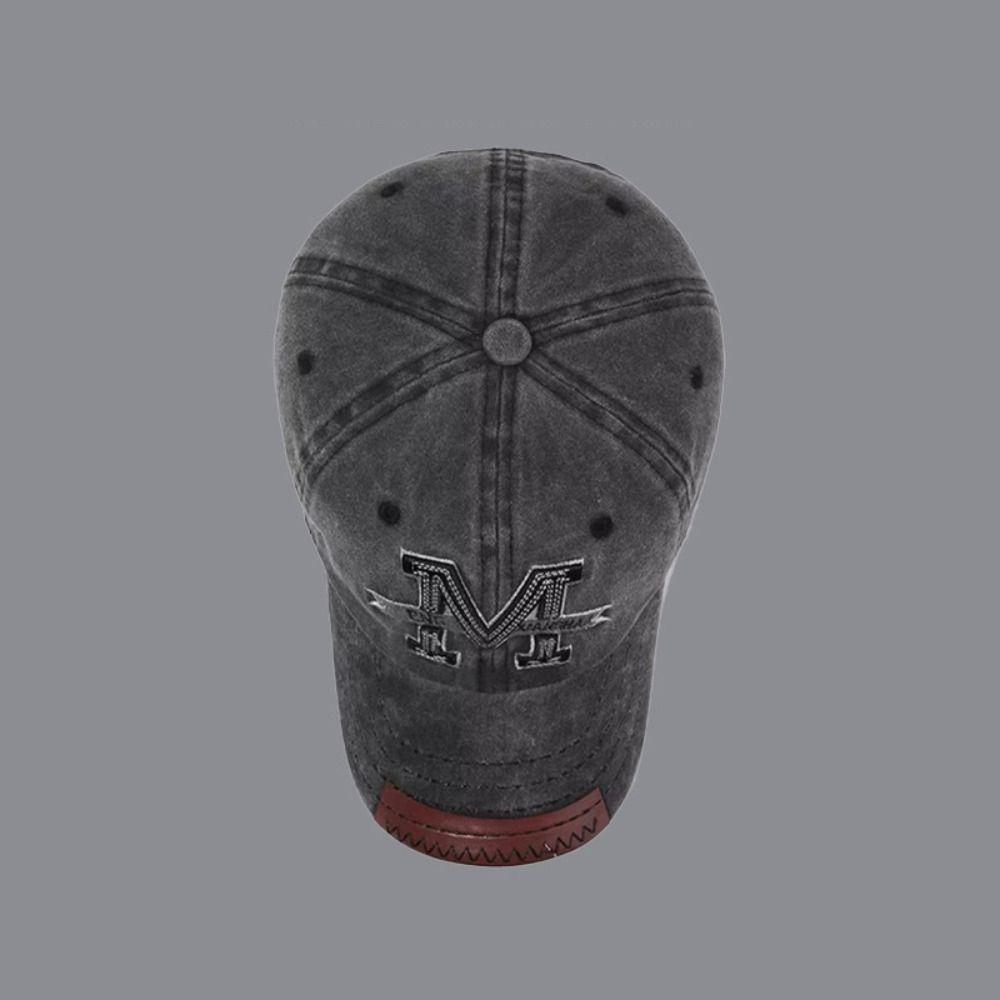 Washed Cotton Embroidered Baseball Cap Distressed Streetwear Sunscreen Hats For Man Women Unisex