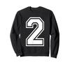Спортивная толстовка свитшот с номером 2 в стиле Varsity, яркая, для дня рождения