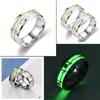 1 шт. модные флуоресцентные ювелирные изделия из нержавеющей стали на палец кольцо в форме сердца светящиеся деликатные аксессуары