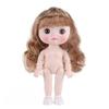 Toys 1/6 BJD Movable Joint Doll Body Kawaii Big Head Doll  with Hair  Girl