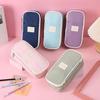 Пенал большой емкости с сетчатым карманом, расширяемым дном, прочный оксфордский материал, сумка для хранения ручек