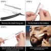 Бритва Hairdress Straight Edge с 100 шт. одинарных опасных бритв, профессиональная прямая бритва, мужские инструменты для укладки