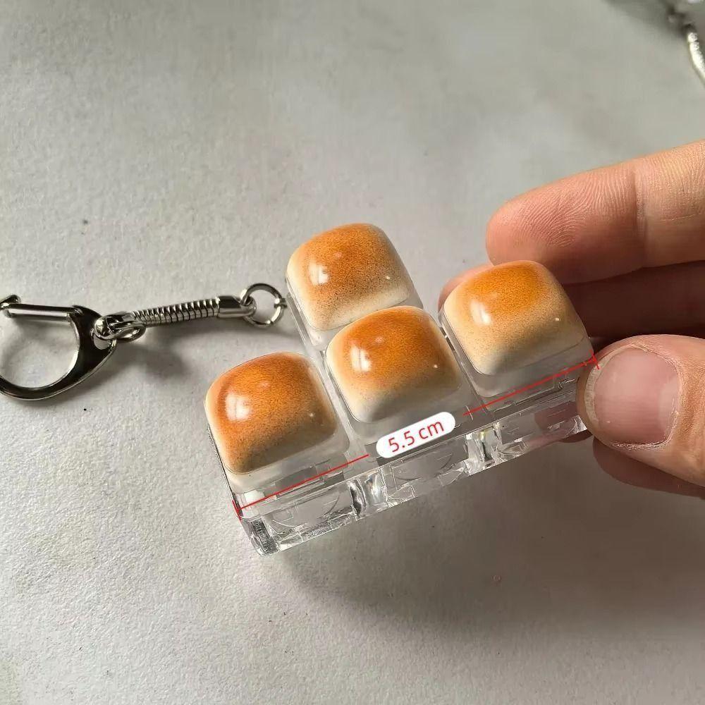 Cute Keyboard Button Keyring Creative Fidget Keycap Keychain Mini Pop Toy Pass The Time