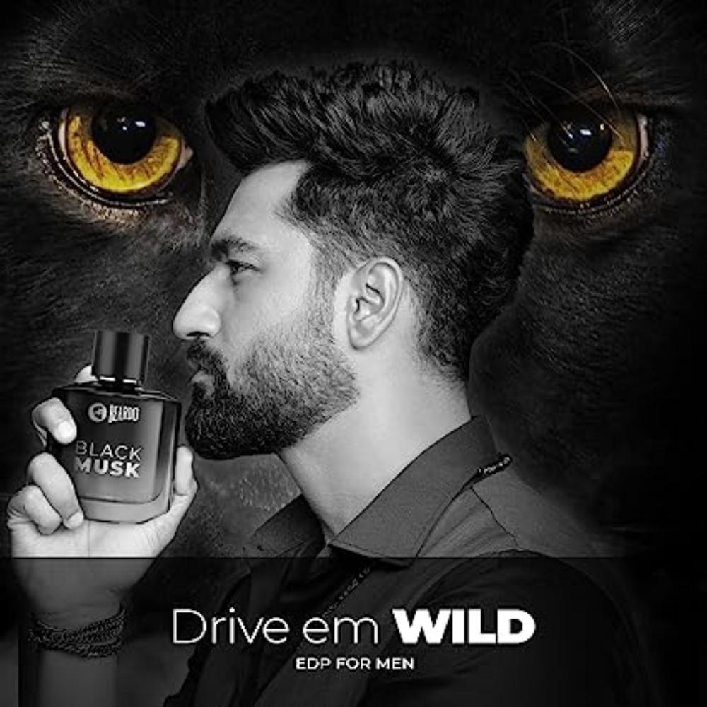 Beardo Черный мускус Eau De Parfum для мужчин, 100 мл | Мускусный, древесный парфюм для мужчин, стойкий |