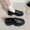 Black Small Leather Shoes Women's Autumn New Versatile Flat-bottomed Uniform Flat-bottomed Soft Girl Single Shoes