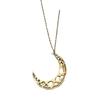 Stylish Lunar Cutout Necklace Stainless Steel Moon Charm Neck Chain Adjustable Length Clavicular Chain for Women Girls