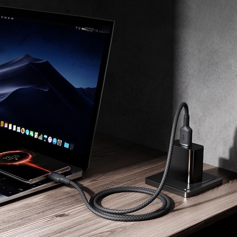 Кабель USB на Type-C Линия синхронизации данных Быстрая зарядка Для телефона Huawei Android Плетеный кабель-зарядное устройство