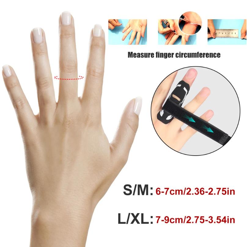 2Pcs Finger Splint Support Trigger Mallet Finger Wraps Adjustable Finger Sleeves Sports Basketball Volleyball Tennis Baseball