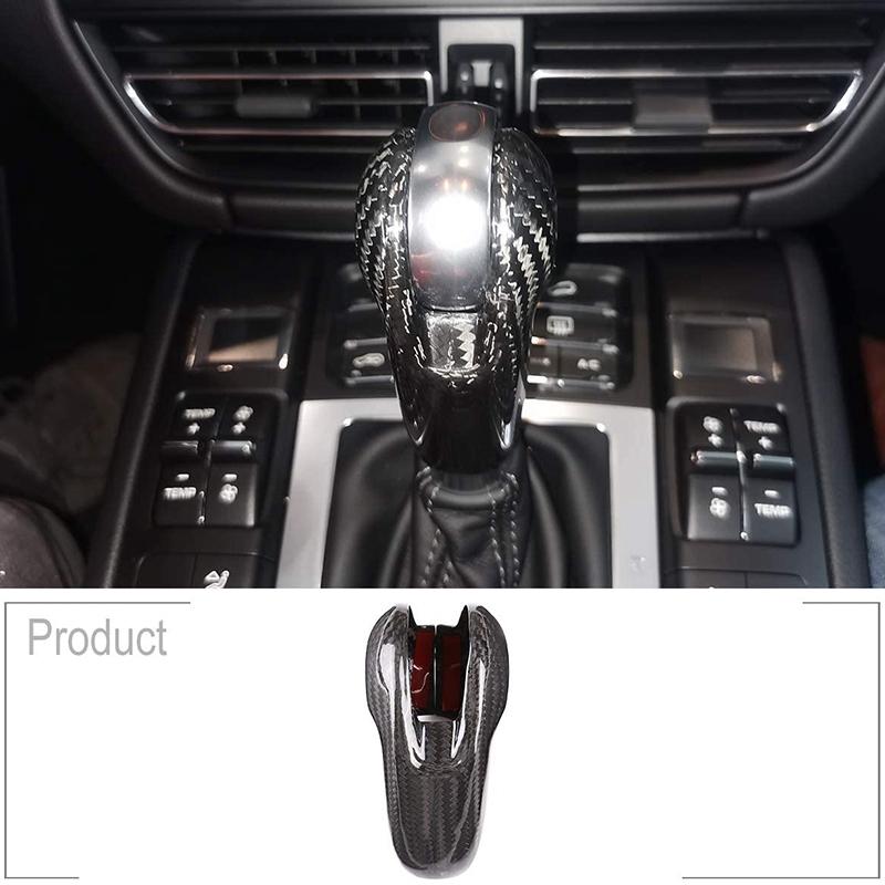 Real Carbon Fiber Gear Shift Knob Head Cover Trim Fit for Macan 2014- S GTS Panamera 2014-2016 718 2016-