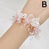 1PC Photo Props Pearl Beads Hand Flower Party Bracelet Wrist Flowers Wedding Accessories