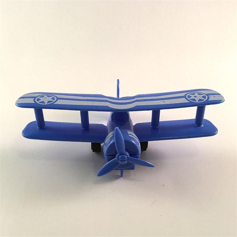 Мини-винтажная пластиковая модель самолета, планер, модель самолета-биплана, детская игрушка