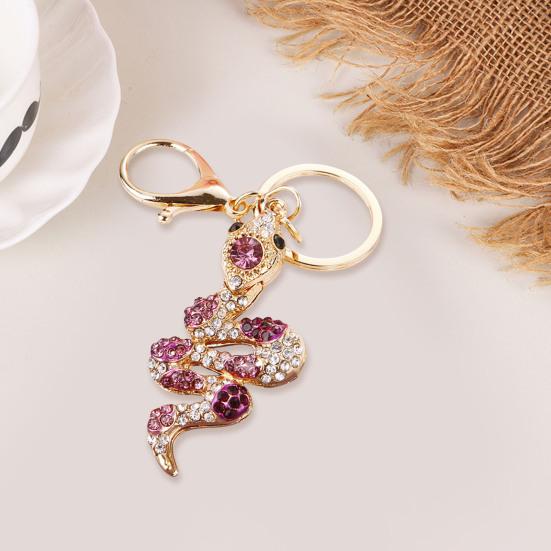 Брелок для ключей со стразами в форме змеи, декоративный держатель для ключей в машину, сумка для багажа, брелок, аксессуары