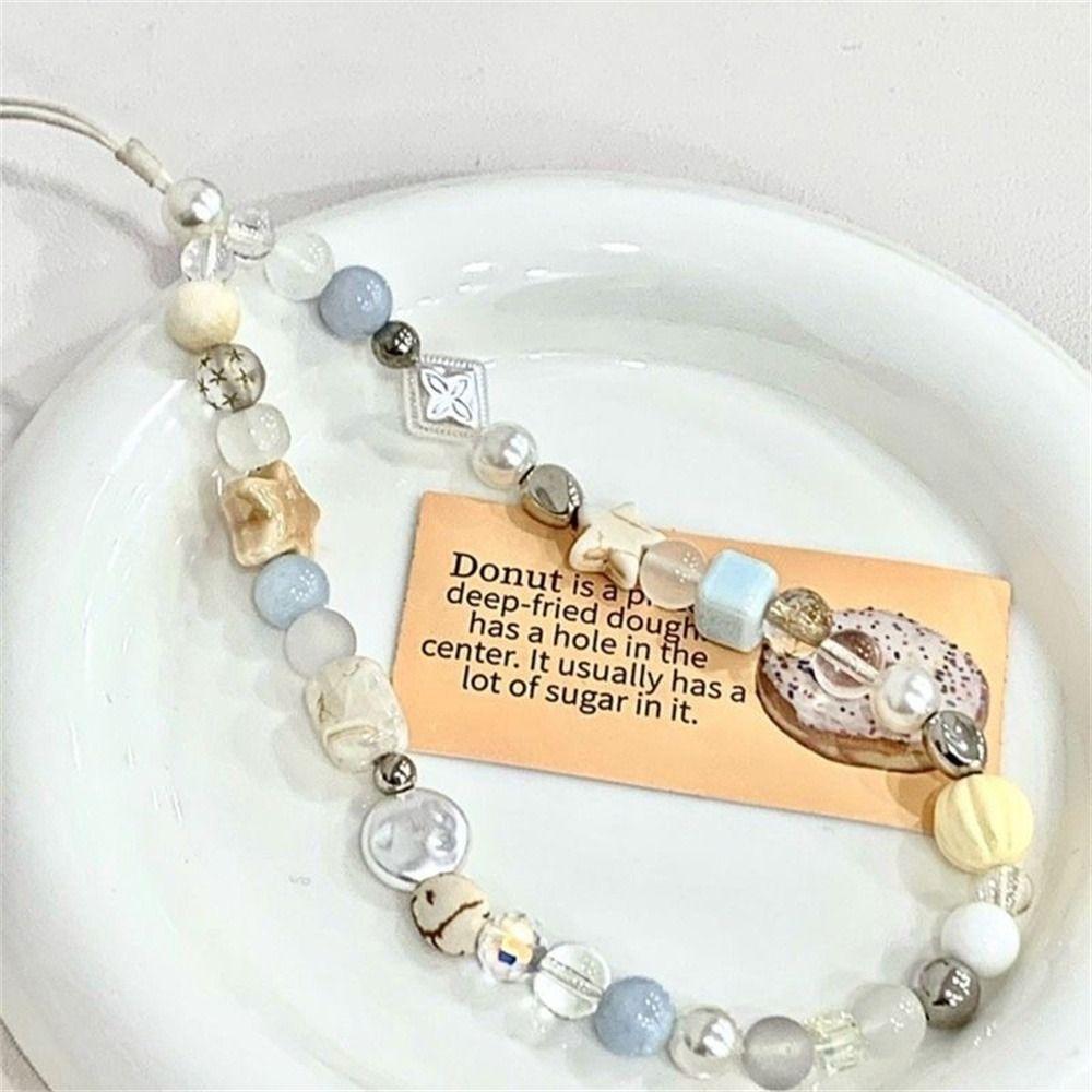 Hanging Cord Beaded Phone Chain Phone Charms Mobile Lanyard Trendy Pendant Phone Strap Women Girls