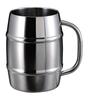 (CAPTAIN STAG) UE-3499 Double Stainless Steel Beer Mug, Insulated, Double Walled, Barrel-Shaped, 1L, Stainless Steel