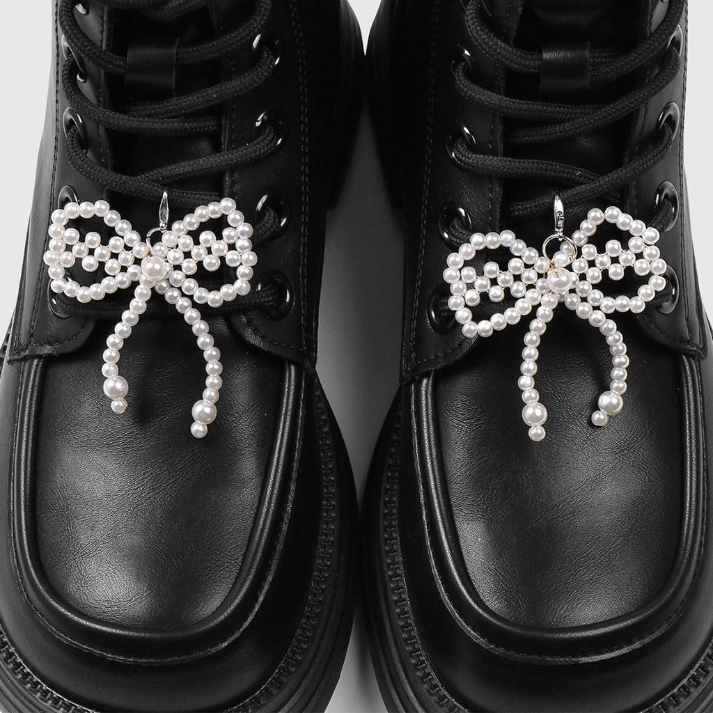 Изящный шарм-ботинок, панк-украшение для обуви, аксессуары с жемчугом для ботинок, крутой эстетичный шарм для повседневной носки и вечеринок