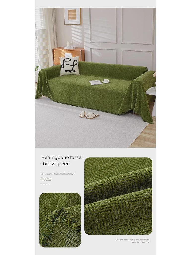 Чехол для дивана из водонепроницаемой ткани с защитой от кошек из шенилла для всех сезонов