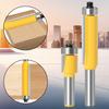 Flush Trim Router Bit with Bearing Prevent Tear-Out Round Shank 8mm Template Guide