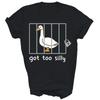 Funny Duck Silly Goose In Jail Unisex Shirt Gift