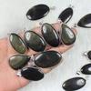 Golden Sheen Obsidian Gemstone Pendant Jewelry Making For Jewelry Supply Healing Crystal Pendant Bulk Wholesale Bezel Set Pendant Necklace