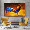 Abstract Animal Oil Canvas Painting Colorful Rooster Posters and Prints Wall Picture for Cuadros Living Room Home Decor No Frame