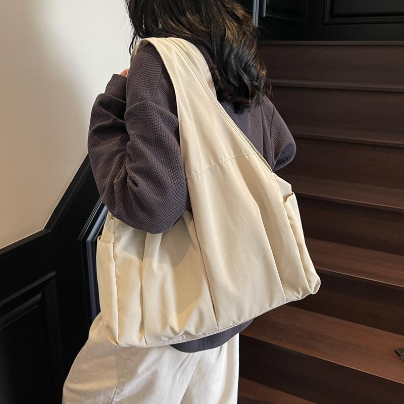 Сумка Легкая Большая Вместительная Сумка Через Плечо Дорожная Сумка Однотонная Сумка-тоут