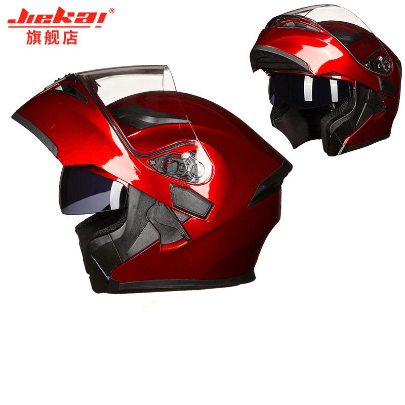 JIEKAI шлем для мужчин мотоциклетный шлем с открытым лицом для женщин двойные линзы противотуманные персонализированные крутые с Bluetooth всесезонные