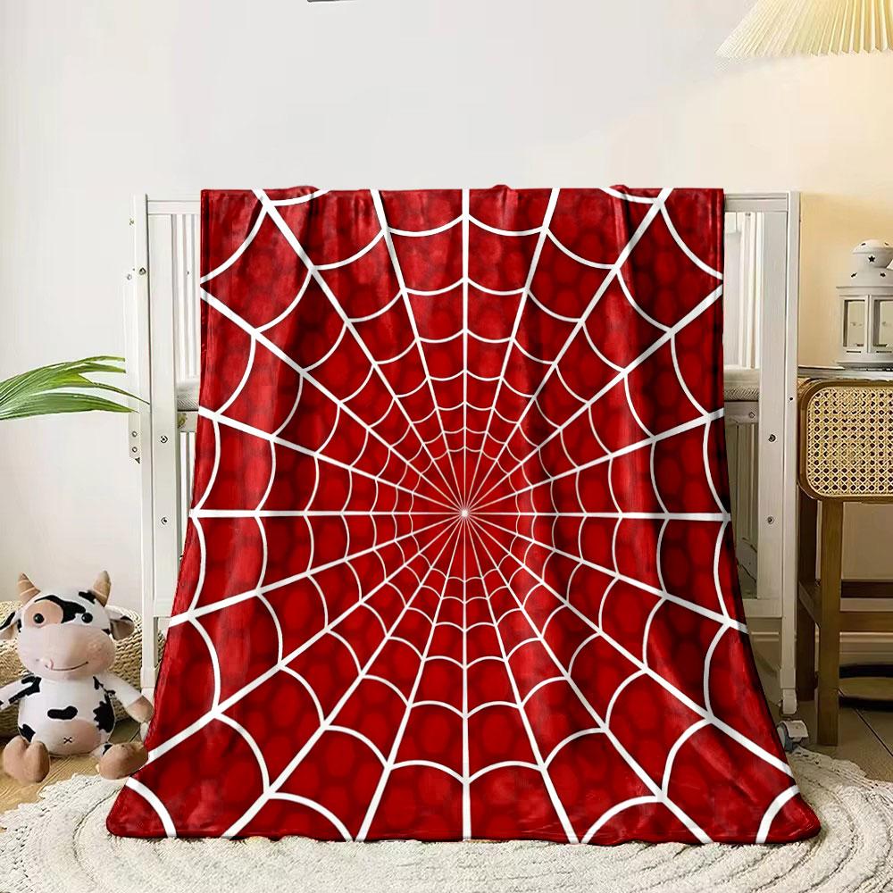 Red Web Pattern Blanket Design print blanket soft and cozy perfect for the living room bed sofa or a nap,gift