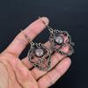 Серьги из розового кварца, обернутые медной проволокой 999 пробы, Ювелирные изделия из драгоценных камней ручной работы, Подарки для жены Совершенно новые серьги