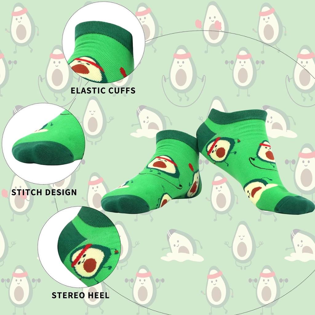 Men's Quality Business Ankle Socks Casual Novelty Graffiti Food Geometric Lattice Colorful Summer Happy Combed Cotton Short Sock