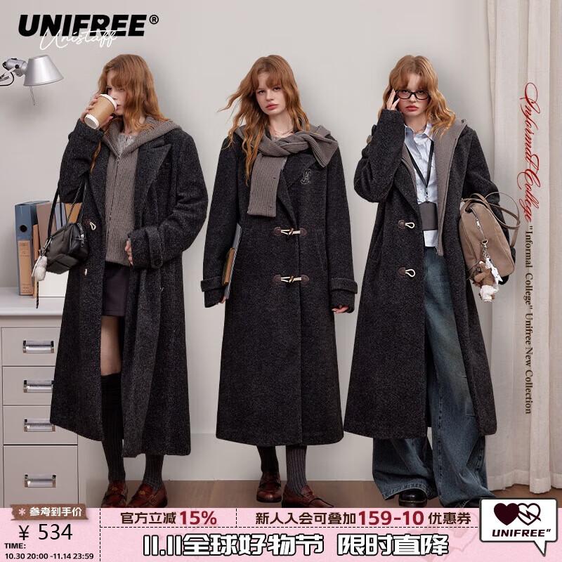 unifree Зимнее шерстяное пальто-двойка из искусственного материала