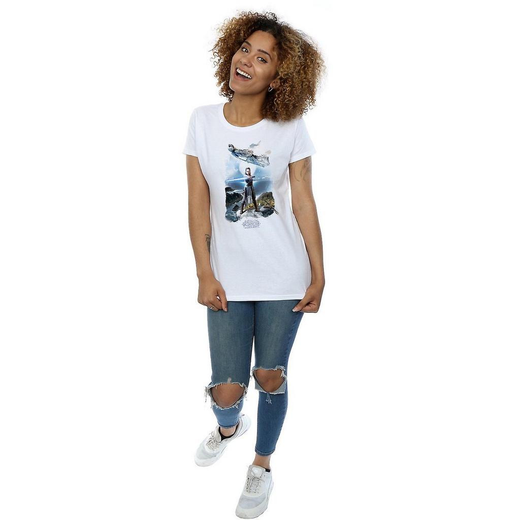Звездные войны: Хлопковая футболка «Последние джедаи» Rey Millennium Falcon