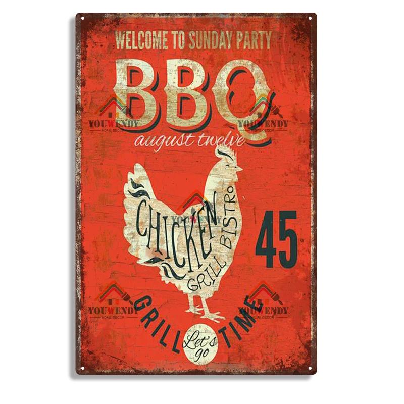 Ретро Металлические жестяные таблички DADS BBQ Декоративная табличка Настенный декор для Барбекю Бара Паба Кухни Зоны для вечеринок Винтажная металлическая пластина