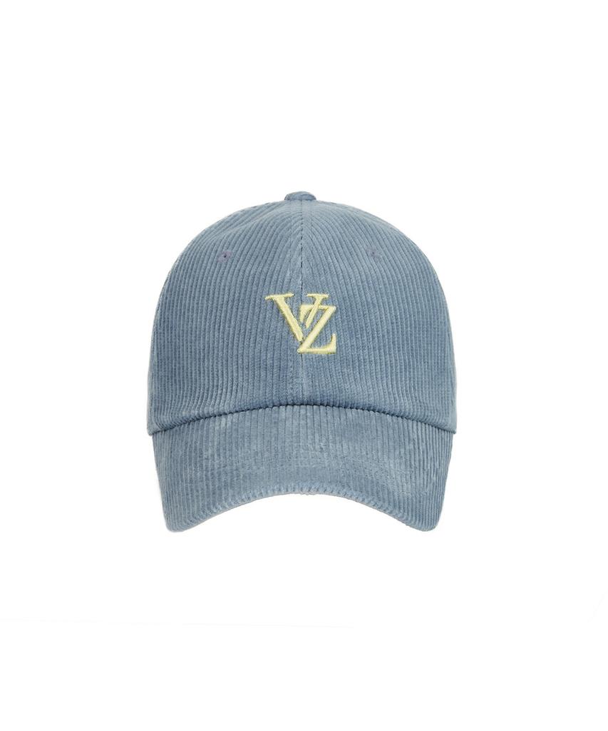 Бейсболка BajaL 3D Monogram, пигментная стирка, вельвет, оверсайз, цвет: Небо