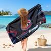 Montreal Canadiens Customized Name Text Beach Towel, Soft Absorbent Towel Beach Pool Travel Personal Gift