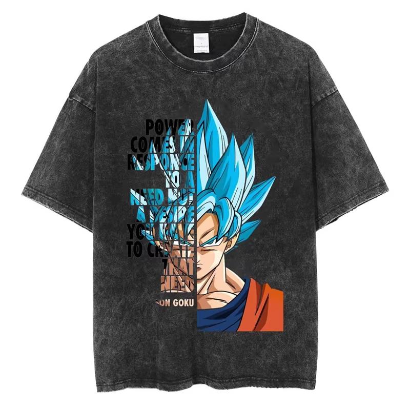Летняя футболка Gohan из Dragon Ball, ностальгическая, мужская, стирающаяся, плотная, для семейного matching