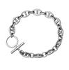 Chrome Titanium Steel Buckle Bracelet Women's Plated 18K Gold Chain Hip-Hop Stainless Steel OT Buckle Clasp Couple Bracelet