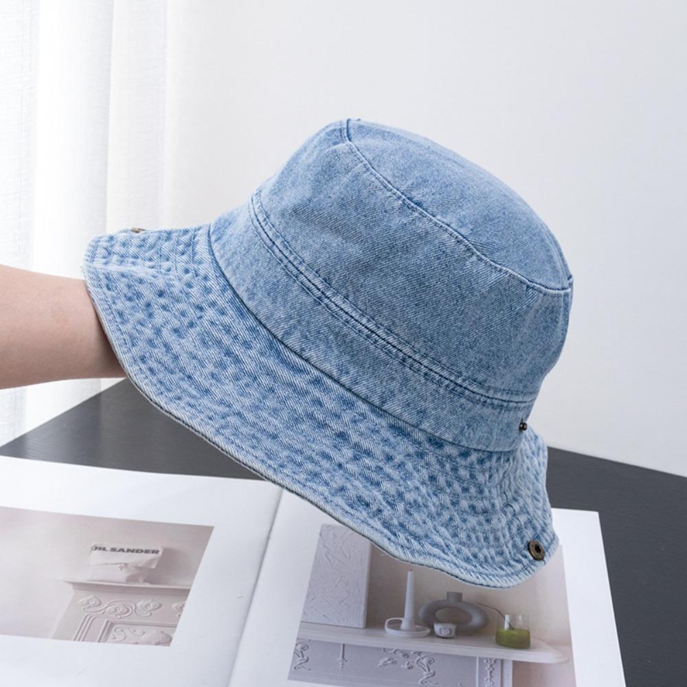 Солнцезащитная кепка Edge Curl из стираного денима, панама, модная рыболовная шляпа для активного отдыха