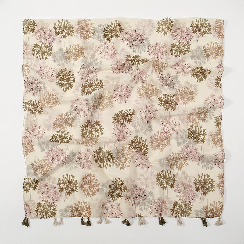 Korean Version of Xiaoxiang Style Cotton and Linen Hand-definition Fringe Scarf for Women  Fashionable  Casual Versatile and Warm Scarf Shawl