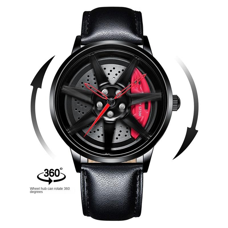 SVJ оригинальные часы-ступица с колесом, мужские GT500, вращающийся трехмерный полый циферблат, модификация автомобиля, таблица культурной концепции