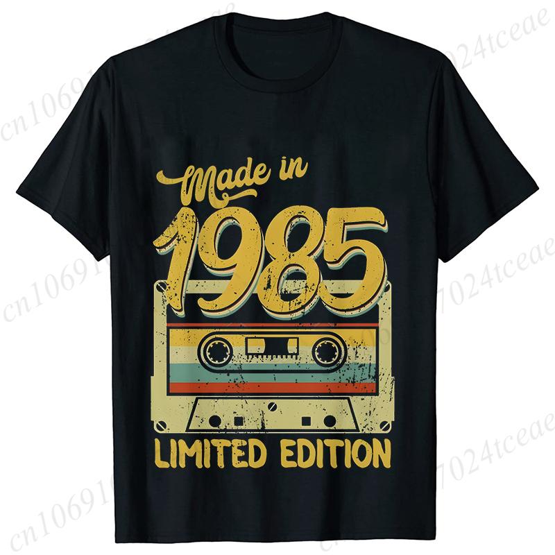 Fashion Birthday Gift for Unisex T-shirt Vintage Made in 1985 40th Birthday 40 Years Old Tops Summer Streetwear Short Sleeve Tees