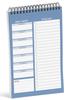 Inkdotpot To Do List Notepad – 6” X 9” Paper Stationery, Weekly To Do List - Blue Spiral Notepad Daily Checklist-(50 Sheets)