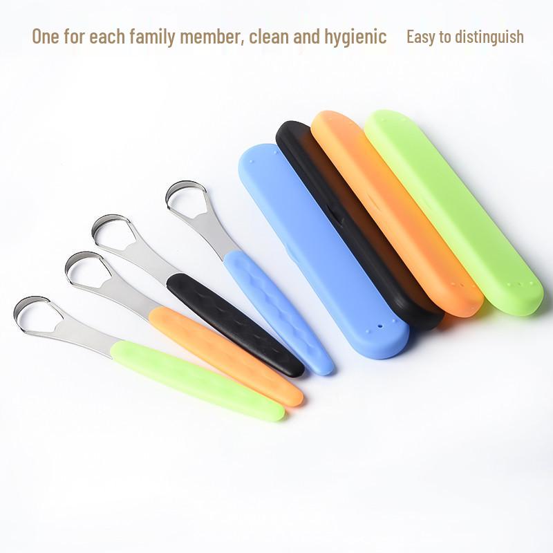 Boxed Tongue Scraper & Cleaner Brush Tool