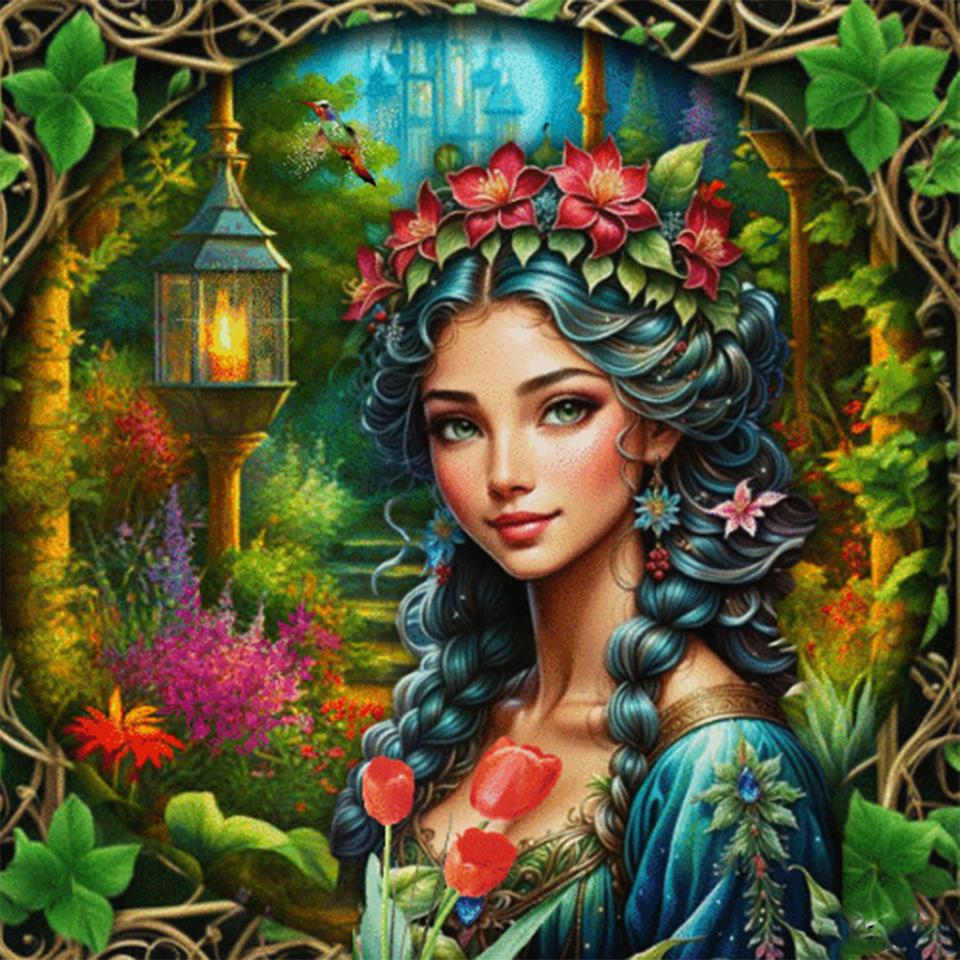 5D Diy Алмазный Портрет женщины Полный квадрат Круглый Девушка Мозаика Цветочная вышивка Мультфильм Вышивка Украшение стены