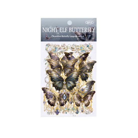 20 шт. наклеек-бабочек, блестящие голографические прозрачные эстетические наклейки для художественного дневника, скрапбукинга, изготовления открыток для журнала своими руками