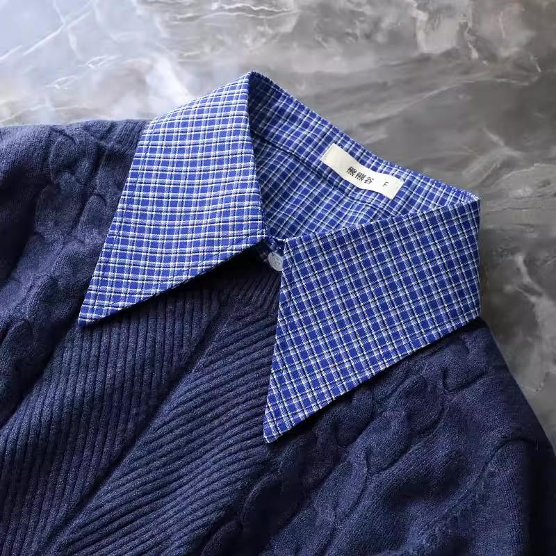 Elegant Plaid Fake Collar Women Ladies Detachable False Collars Woman Lapel Half Shirt Tie Clothes Accessories