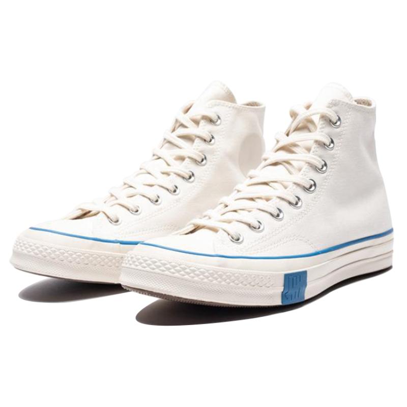 UNDEFEATED x Converse Кеды-хайтопы на шнуровке 1970-х годов Унисекс Белые и Синие