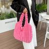 Stylish Large Capacity Plush Tote Bag Soft Urban Chic Fluffy Shoulder Bag