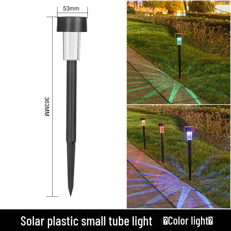 Solar Stainless Steel Mini Lawn Light – Outdoor Villa Courtyard Night Decoration with Ground Insert